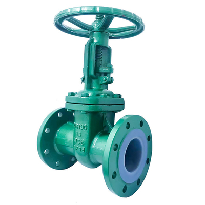수동 플랜지 된 주사철 PTFE 배열 된 슬라이스 게이트 밸브 Z41F46-16C 수처리를 위해