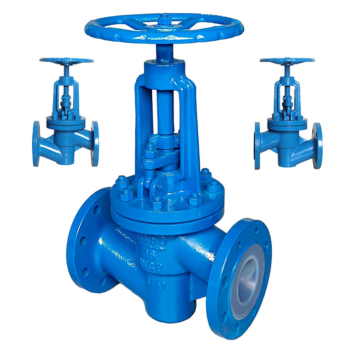 부식 저항성 PTFE 가루 된 주사철 플랑지 밸브 J41F46-16C DN15-DN300