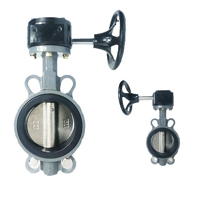 물 매개체 DN40-DN700 수동 터빈 주사철 부드러운 밀폐 나비 밸브 D371X-16C